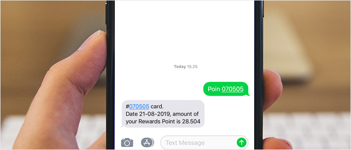 HSBC Rewards Point information via SMS